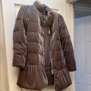 Banana Republic Velvet Brown Puffer Coat